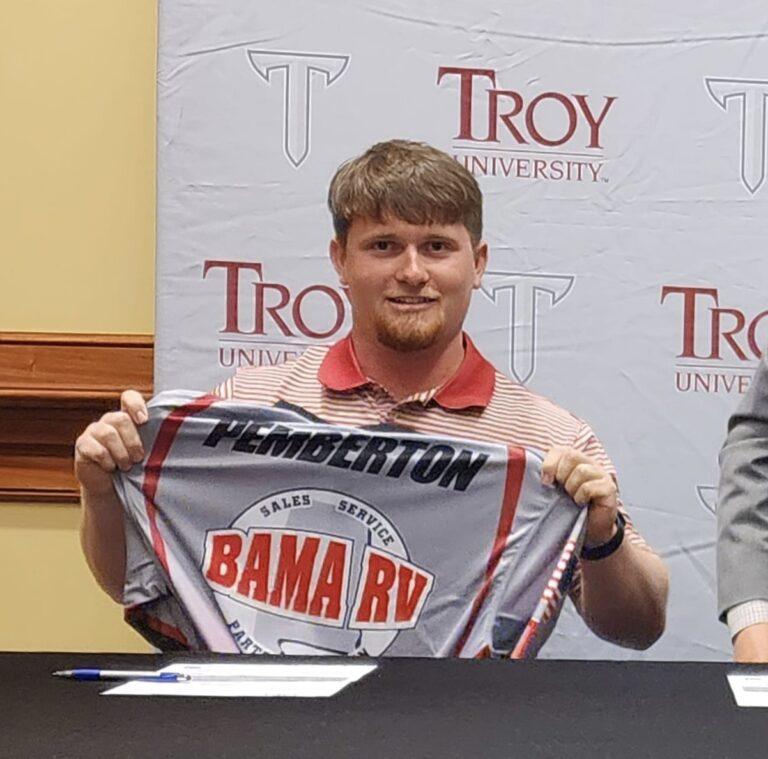 Kasen Pemberton catches a fishing scholarship to Troy University