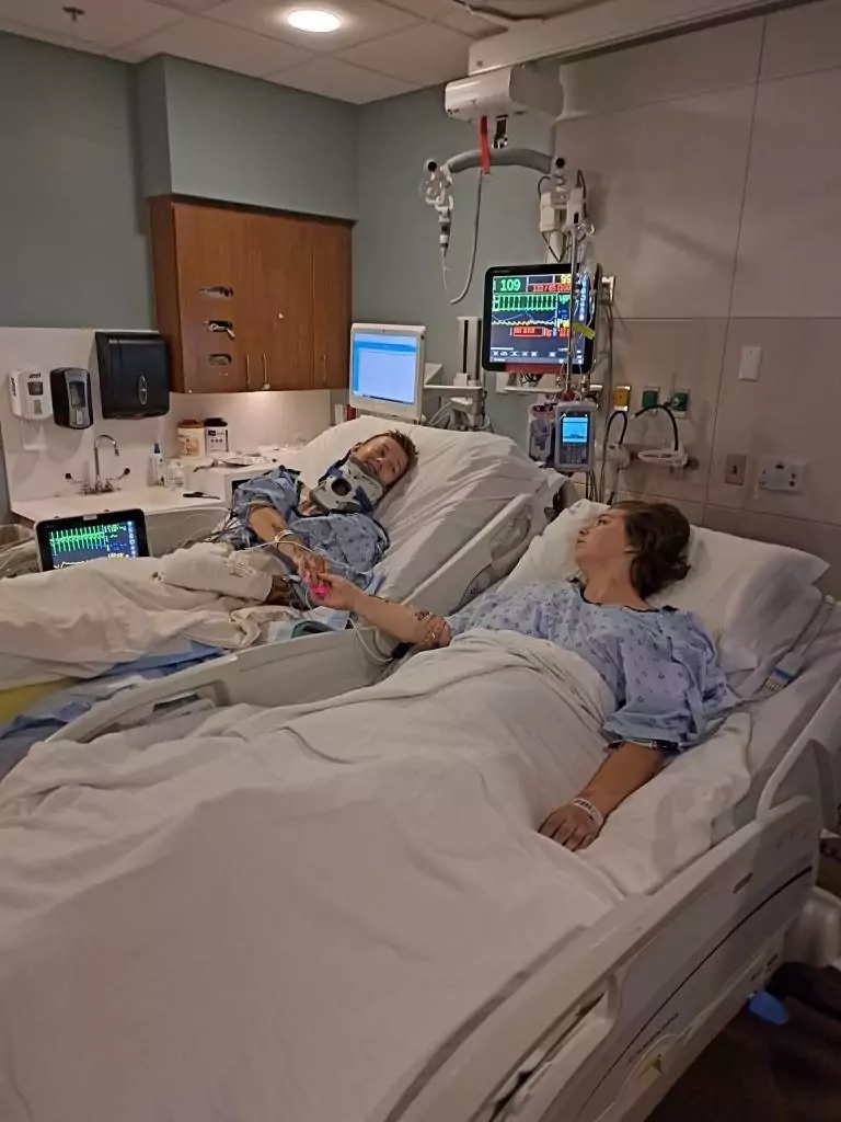 Chase and Alex Elkins reunited after motorcycle accident