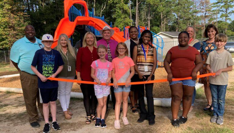 VES holds ribbon cutting for playground equipment