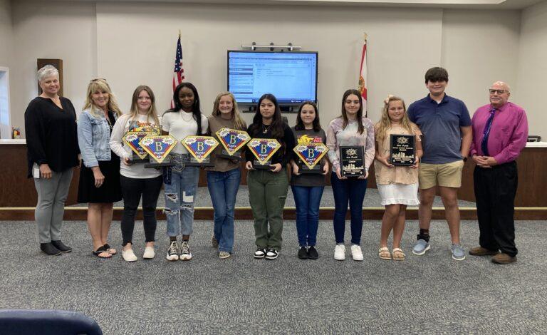 WCSB recognizes Vernon, Chipley students at recent board meeting