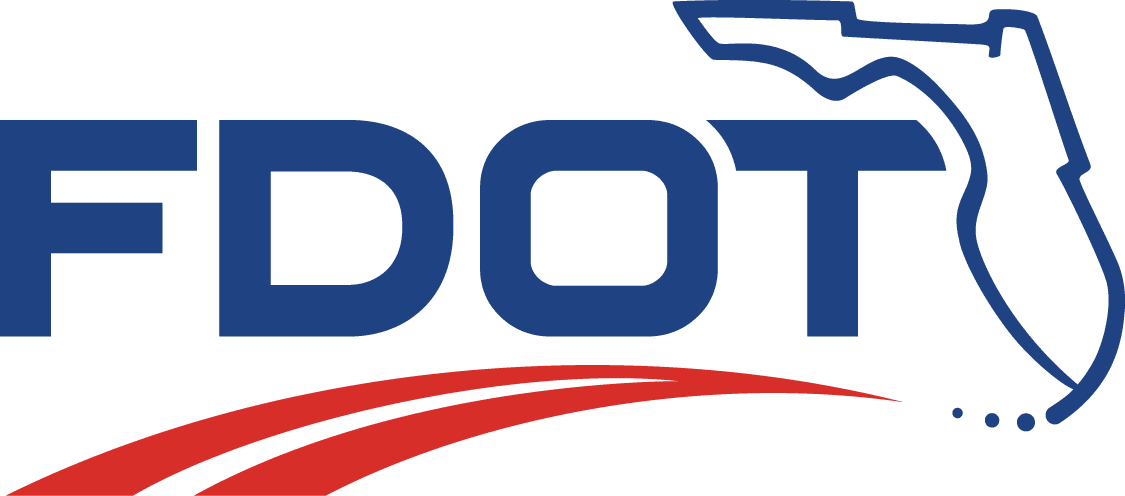 FDOT logo with Florida state outline. FDOT logo with Florida state outline.
