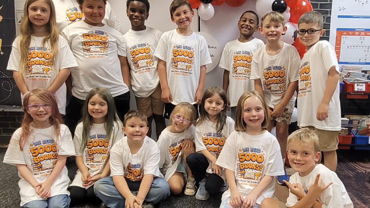 Vernon Elementary first graders surpass 5,000‑book reading goal