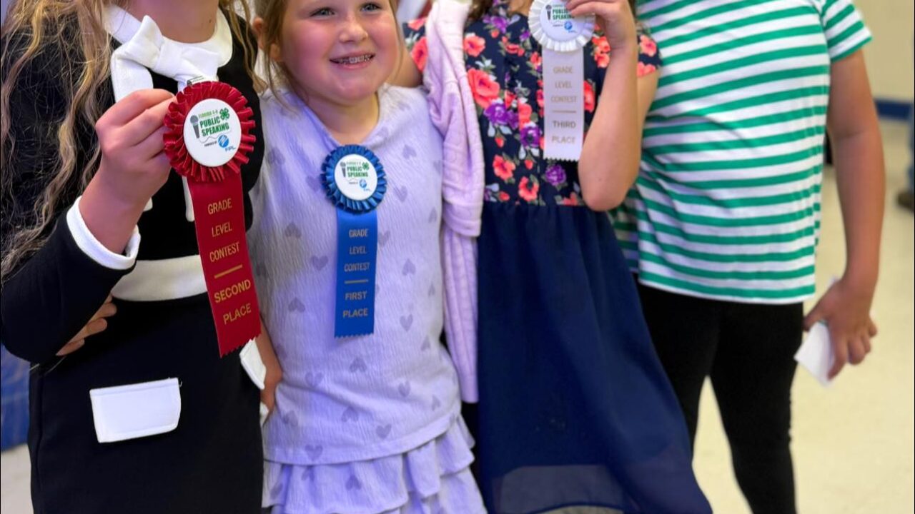Vernon schools announce 4-H public speaking winners for grades 4–6