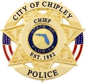 Chipley Police badge with Florida emblem.